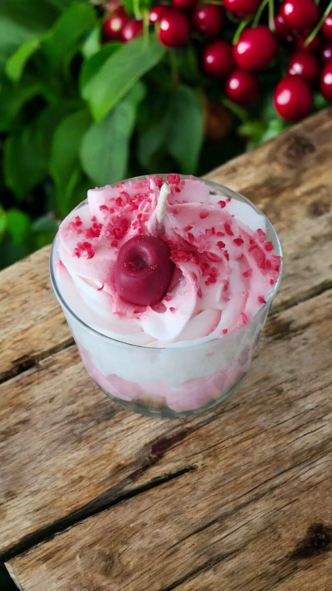 bougie parfumée cerise patchouli