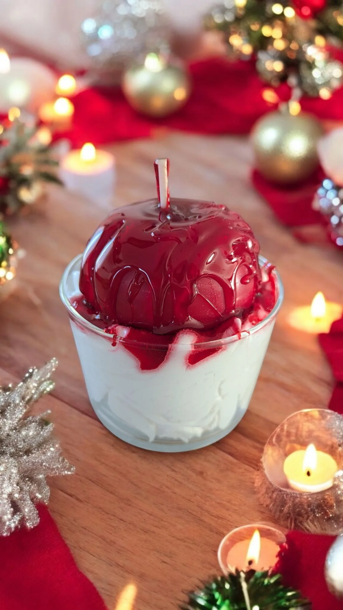 bougie parfumée pomme d'amour